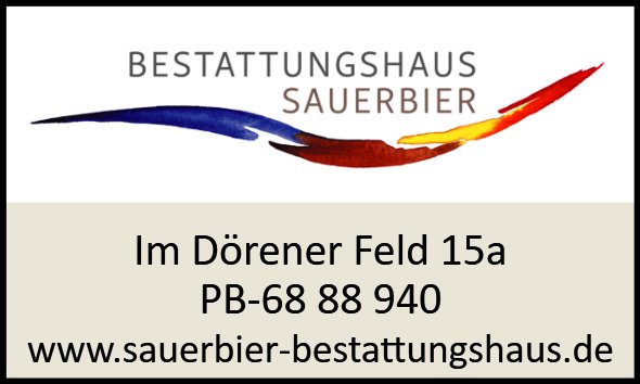 Sponsor Bestattungshaus Sauerbier - Im Dörener Feld 15a in Paderborn